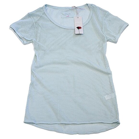 81 HOURS Aloe LIGHT GREEN Pale USER Crispy FISHNET Shirt TOP Supima COTTON ( S ) - Picture 1 of 1